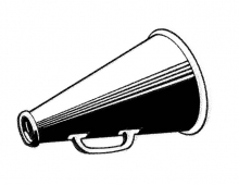 Artist sketch of a megaphone.